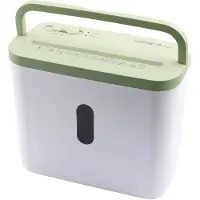 Genie 440X Green Papierversnipperaar - 4 vellen DIN A4 (80 g/m²) - Cross Cut - 8 Liter - Compact formaat met handgreep - Thuis/ Kantoor - Groen/Wit