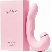 FAE Vibrator voor Vrouwen - Clitoris & G spot Stimulator - Zuig en druk functie - Penetratie Dildo - Sex Toys voor Vrouwen en koppels - Seksspeeltjes - Thrive Series - Blushing Bride
