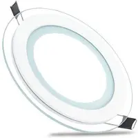 BES LED LED Downlight Slim - Inbouw Rond 6W - Helder/Koud Wit 6400K - Mat Wit Glas - Ø96mm