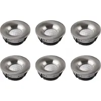 BES LED LED Veranda Spot Verlichting 6 Pack - Inbouw Rond 3W - Natuurlijk Wit 4200K - Mat Chroom Aluminium - Ø48.5mm