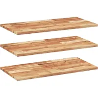 vidaXL Wandschappen 3 st zwevend olieafwerking 60x40x2 cm acaciahout