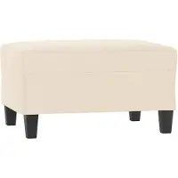 vidaXL Voetenbank 70x55x41 cm microvezelstof beige