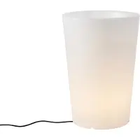 QAZQA Slimme buitenvloerlamp plantenbak wit IP65 incl. LED Wifi A60 - Verano