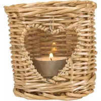 Mars & More rotan windlicht hart 9cm