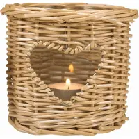 Mars & More rotan windlicht hart 12cm