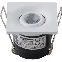 BES LED LED Veranda Spot Verlichting - Inbouw Vierkant 1W - Natuurlijk Wit 4200K - Mat Wit Aluminium - 40mm