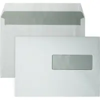 DULA C5 Enveloppen A5 formaat wit - Met venster rechts - 229 x 162 mm - 100 stuks - Zelfklevend met plakstrip - 80 Gram -