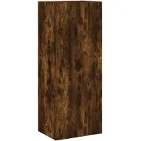 vidaXL Tv-wandmeubel 40,5x30x102 cm bewerkt hout gerookt eikenkleurig