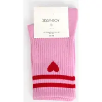 Sissy-Boy Roze sportsokken met hart | Maat: 39-41