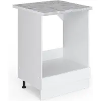 Vicco R-Line Ovenombouwkast – 60 cm, WB Marmer Wit Hoogglans