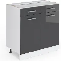 Vicco R-Line Keukenonderkast – 80 cm zonder werkblad Antraciet Hoogglans