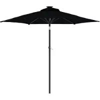 vidaXL Parasol met stalen paal 225x225x212 cm zwart