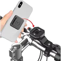 Bike Telefoonhouder voor de fiets - Quick Lock - Motor telefoonhouder - Smartphone fietshouder - GSM Houder - Anti-schok - Wielrennen - Quad Lock Compatibel