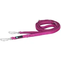 AnnyX Safety-hondenriem-hondenlijn- -politielijn-4 -voudig-verstelbaar-volledig gewatteerd- anti-escape -kleur-Zonnenhoed-Rose.