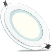 BES LED LED Downlight Slim - Inbouw Rond 15W - Natuurlijk Wit 4200K - Mat Wit Glas - Ø200mm