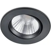 BES LED LED Spot - Inbouwspot - Trion Paniro - Rond 5W - Dimbaar - Warm Wit 3000K - Mat Zwart - Aluminium - Ø80mm