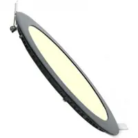 BES LED LED Downlight Slim - Inbouw Rond 18W - Dimbaar - Zeer Warm Wit 2700K - Mat Zwart Aluminium - Ø225mm