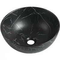 Guido Gusto Waskom Verla 35x35x15cm Nero marmerlook zwart
