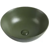 Guido Gusto Waskom Luisa 41x41x15cm mat groen inclusief afvoerplug