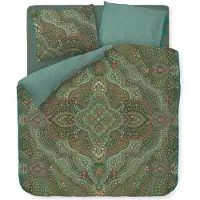 Pip studio Dekbedovertrek Alfombra Green Katoen-260 x 200 / 220 cm | Extra Breed