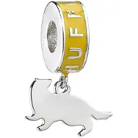 The Carat Shop Harry Potter Sterling Silver Hufflepuff House Slider Charm