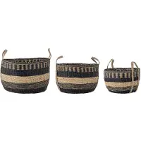 Creative Collection Sania mand, zwart, zeegras