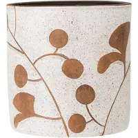 Bloomingville Janis Deco Bloempot, Wit, Terracotta