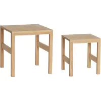 Hubsch Tafels eiken fineer - set van 2 stuks