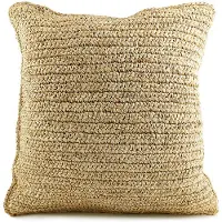 Bazar Bizar De Raffia Flores Kussenhoes - Natuurlijk - 40x40