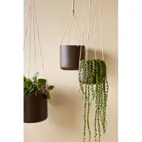 Hubsch Bloom hangende bloempotten bruin set van 3 stuks - 941602