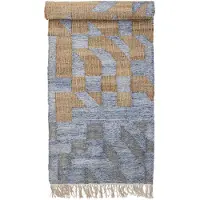 Bloomingville Vikka Vloerkleed, Blauw, Jute