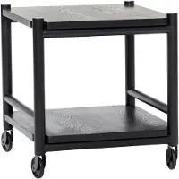 Hubsch Trolley hout - zwart