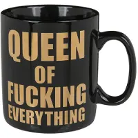 Out of the blue Queen of Fucking Everything Mok - 850 ml - Zwart Keramiek