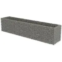 vidaXL Gabion plantenbak verhoogd 450x90x100 cm gegalvaniseerd staal