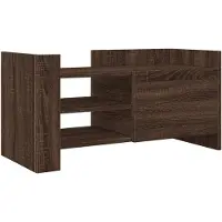 vidaXL Tv-meubel 80x35x40 cm bewerkt hout bruin eikenkleurig