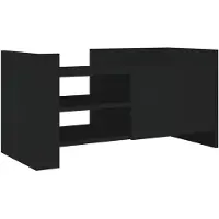 vidaXL Tv-meubel 80x35x40 cm bewerkt hout zwart