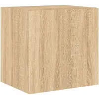 vidaXL Tv-wandmeubel met LED-verlichting 40,5x35x40 cm sonoma eiken