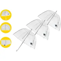 Merkloos 3 stuks Transparante Paraplu 75cm - Stijlvol en Elegant