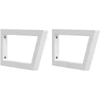 vidaXL Wandbeugels voor wasbak 2 st trapezium staal wit