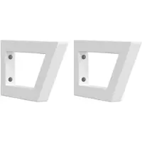 vidaXL Wandbeugels voor wasbak 2 st trapezium staal wit