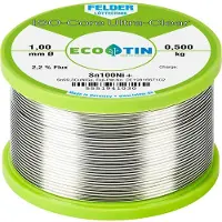FELDER ISO-Core Ultra-Clear Sn100Ni+ Soldeertin, loodvrij Spoel Sn99,25Cu0,7Ni0,05 0.500 kg 1 mm