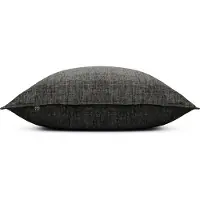 Zohome Kussensloop Lino - Kussenhoes van 80x80 cm - 1 stuk - 100% Katoen - Zwart