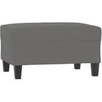 vidaXL Voetenbank 70x55x41 cm microvezelstof donkergrijs