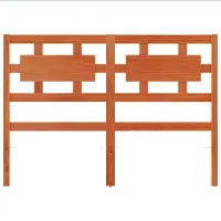 vidaXL Hoofdbord 135 cm massief grenenhout wasbruin