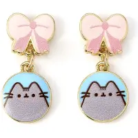 Pusheen Oorstekers - Bow - goudkleurig - Maat Standard