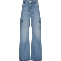 Vingino Wide leg Jeans Cato Cargo Meisjes Blauw 128