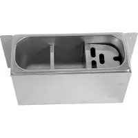CombiSteel IJSLEPEL SPOELBAK 330X120X150MET WATERAFVOERGAT - WATERAANSLUITING en STANDPIJP - 7108.0015 - Horeca & Professioneel