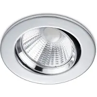BES LED LED Spot - Inbouwspot - Trion Paniro - Rond 5W - Dimbaar - Warm Wit 3000K - Mat Chroom - Aluminium - Ø80mm
