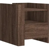 vidaXL Nachtkastje 45x50x50 cm bewerkt hout bruin eikenkleurig