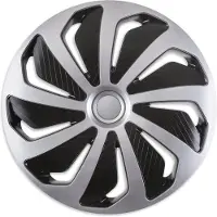 Versaco Wieldoppen 16 inch - Wind Zwart & Zilver - 4 stuks